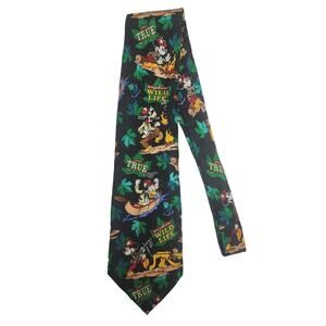 Mickey Inc Men's Necktie Explore Wildlife Disney Donald Goofy Pluto Tie All Silk